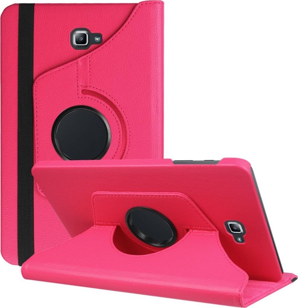 360° Tablet Schutzhülle für Samsung Galaxy Tab A6 10.1 (2016) SM-T580 T585 Case Cover Drehbar Standfunktion Etui Tasche Schutz Hülle - Pink