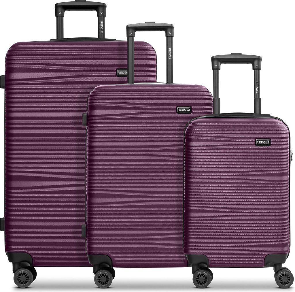 REDOLZ Essentials 16 Trolley-Set 3-teilig Burgundy weinrot 55cm
