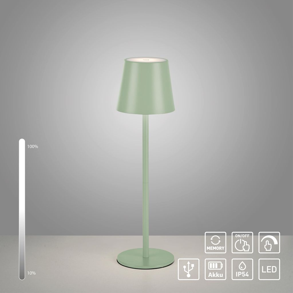Vonkajšia stolová lampa prenosná zelená dotyková IP54 LED Obrázok produktu 19