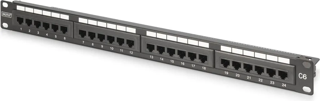 Panneau de Brassage 24 Ports pour Baie Informatique Cat6 1U LSA