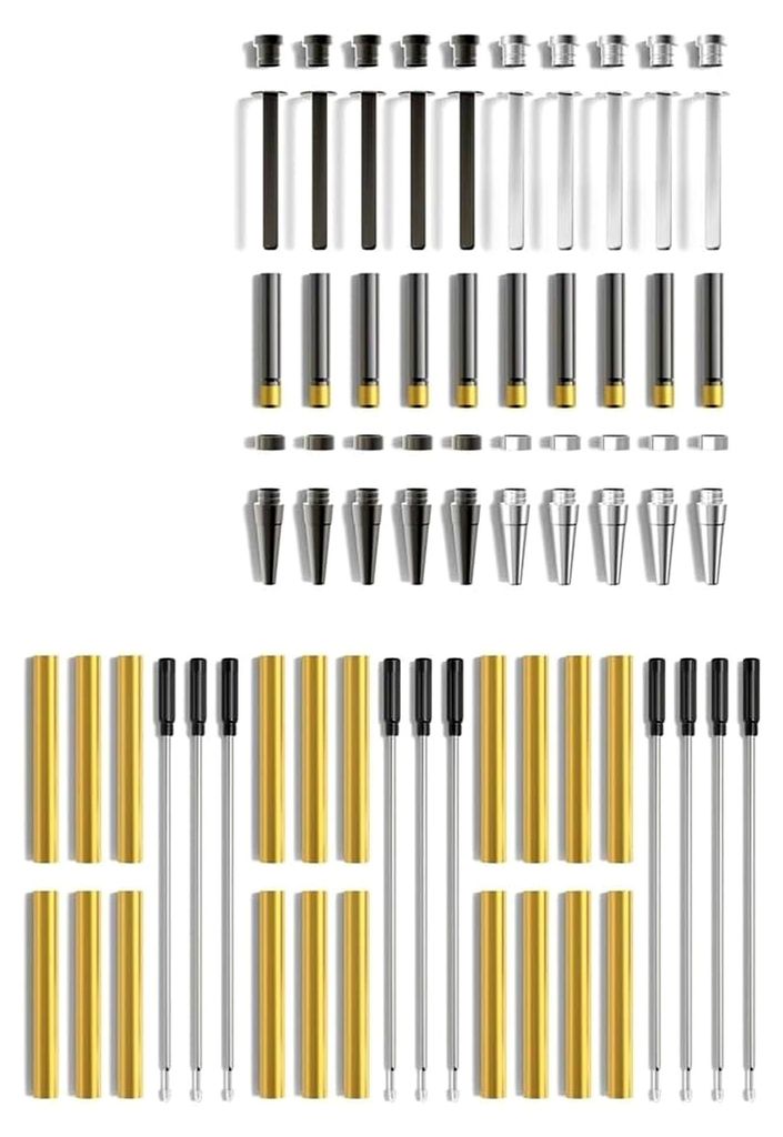 Rollerball-Stift-Sets für Holzverarbeitung 10er Pack Premium Titanium Slimline Drehset Zubehör