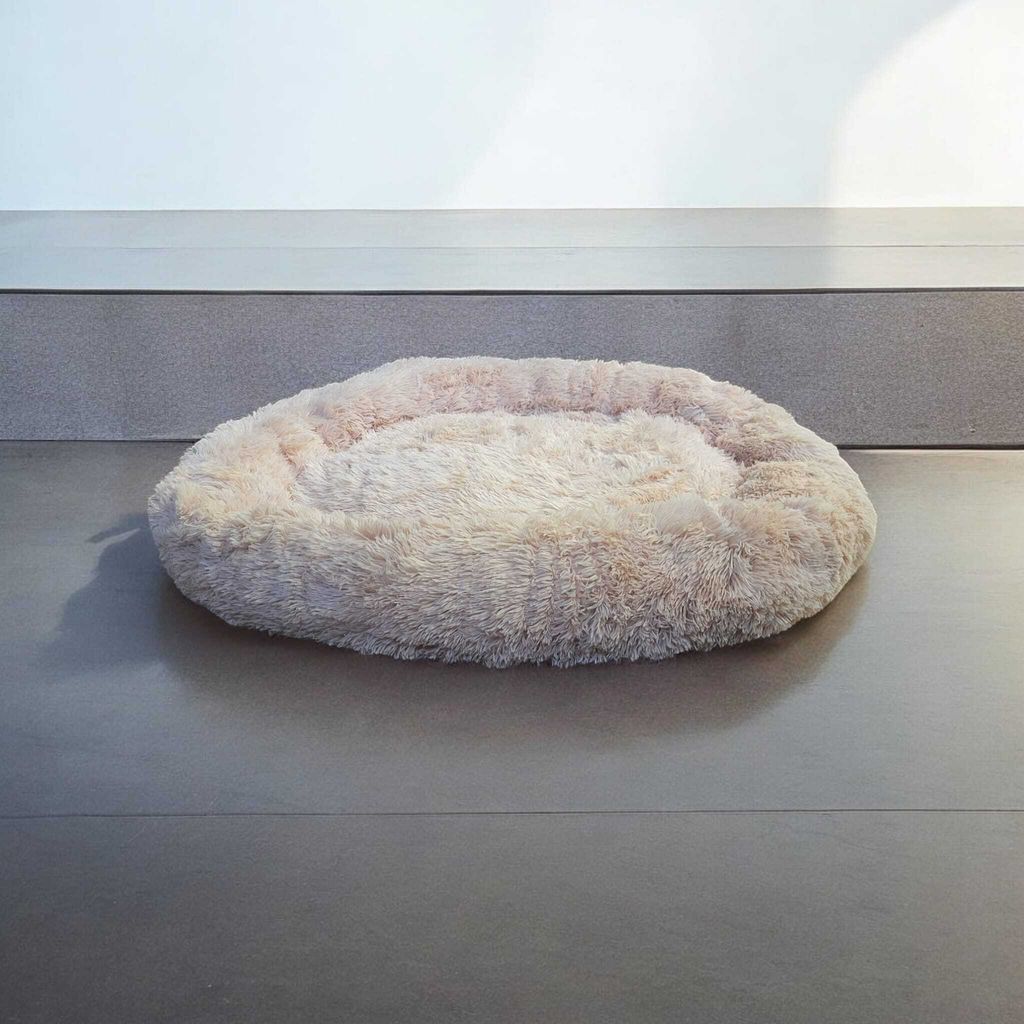 Hunde Katzenbett für tiefen erholsamen Schlaf - Beige 100cm Produktbild 