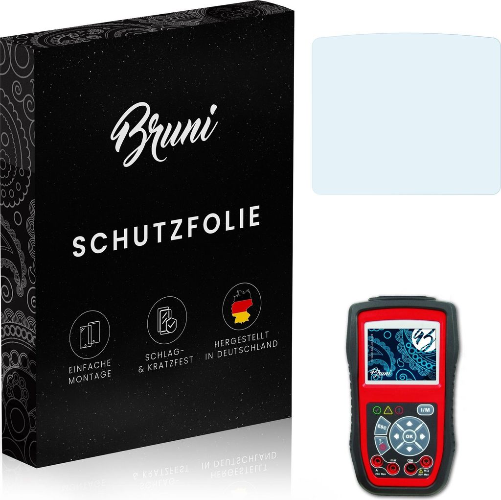 Bruni Basics-Clear 2x Schutzfolie kompatibel mit Autel AutoLink AL539 Folie