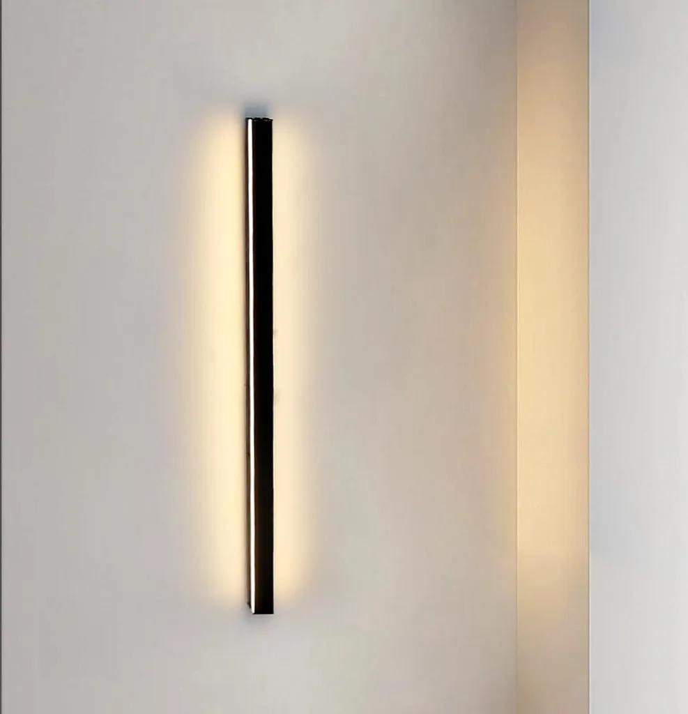 ZMH led wall light lampada da parete per interni nero bianco caldo 60CM 21W moderno corridoio up down illuminazione da parete per corridoio soggiorno letto scala camera dei bambini camera da letto