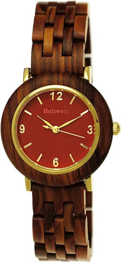 Holzwerk THALE kleine Damen Holz & Edelstahl Armband Uhr in Produktbild 