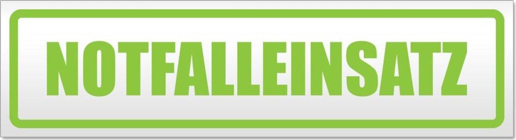 Notfalleinsatz Magnetschild Schild magnetisch