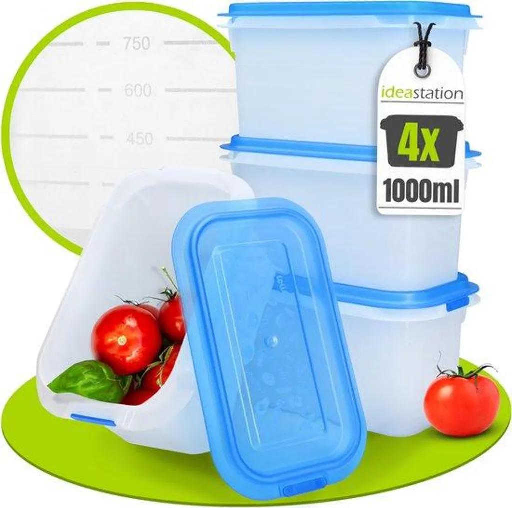 Boîtes de conservation alimentaire 1L empilables pour le congélateur