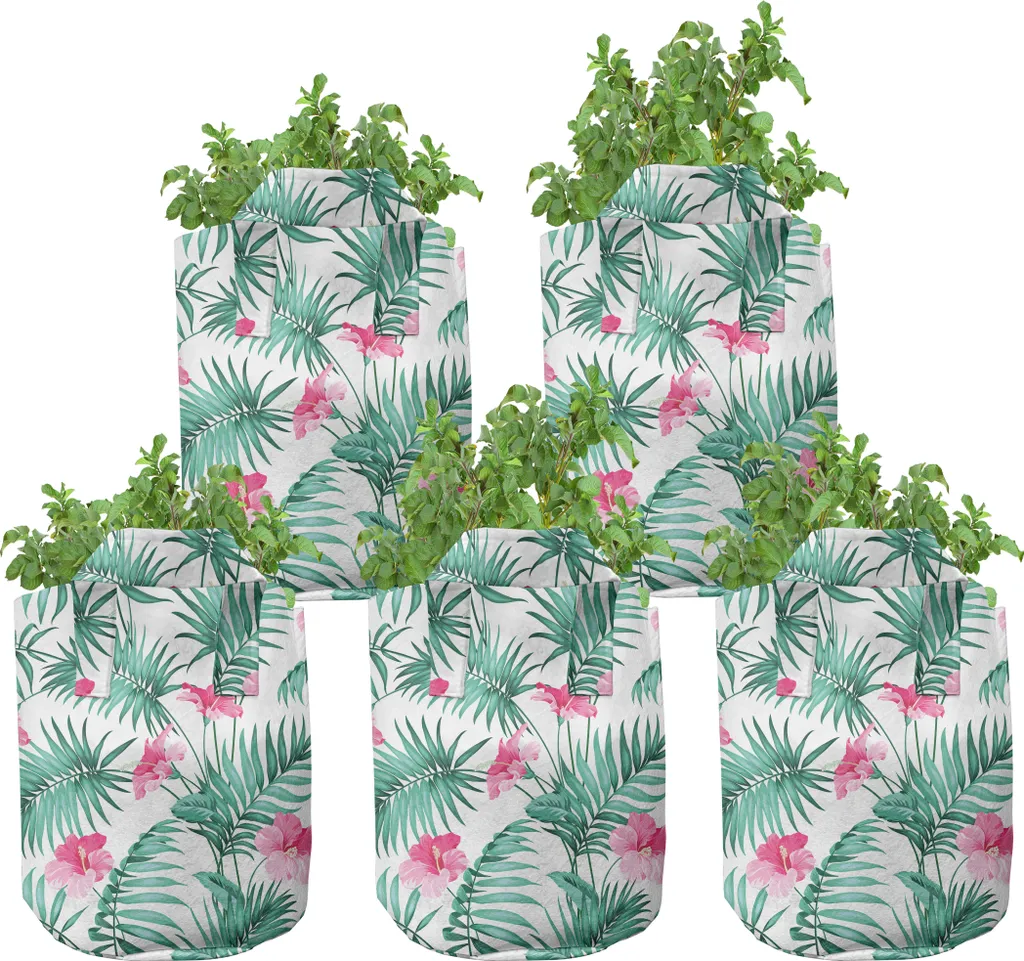 Sac de Culture en Tissu de 5 Gallons avec Poignées, Lot de 5 Pièces