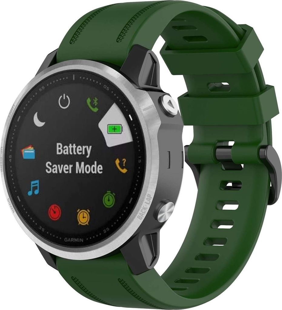 Strap-it Garmin Fenix 5s / 6s Silikonarmband (Armeegrün)