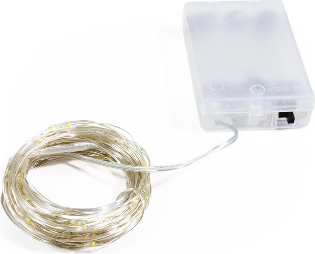 LED Draht-Lichterkette McShine Micro 80 LEDs warmweiß Produktbild 