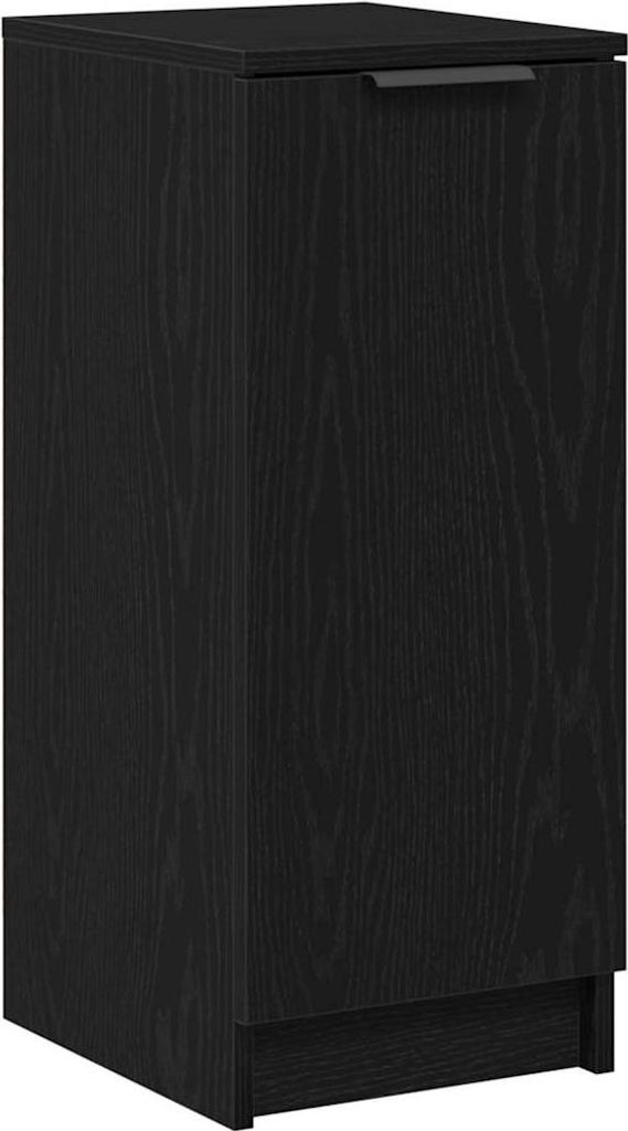 Schuhschrank mit Regal Schwarz Eichen-Optik 29,5 x 35 x 70 cm