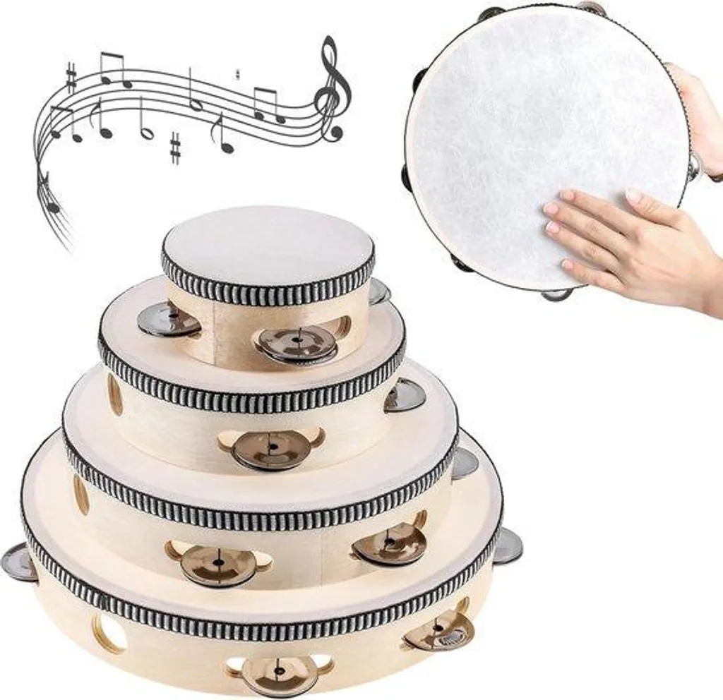 Tambourin léger pour maîtriser le rythme et la percussion - Taille 4 pouces