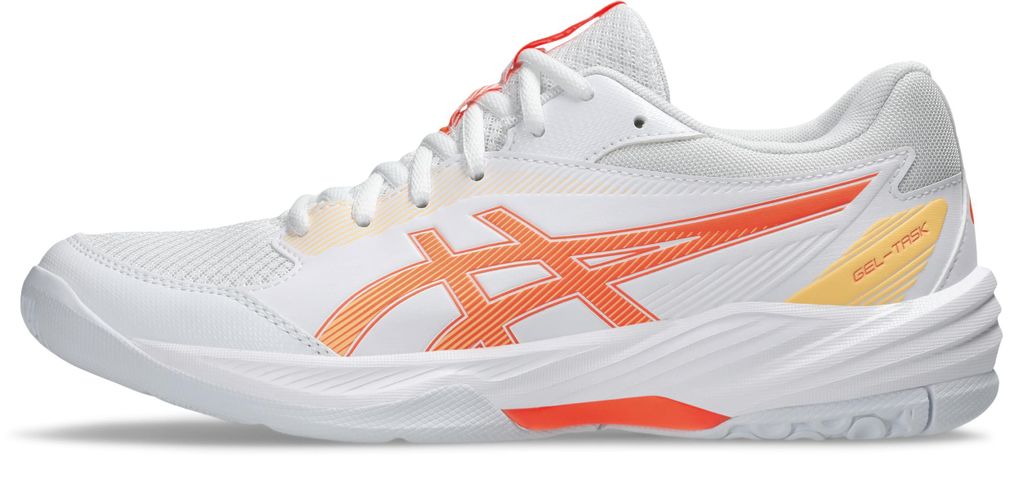 Asics GEL-TASK 4 - Damen Volleyballschuh - White/Vivid Coral WHITE/PEACOAT 39.5