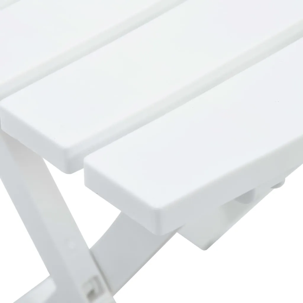 Table de jardin pliante gain de place blanche vidaXL - Solution petit balcon