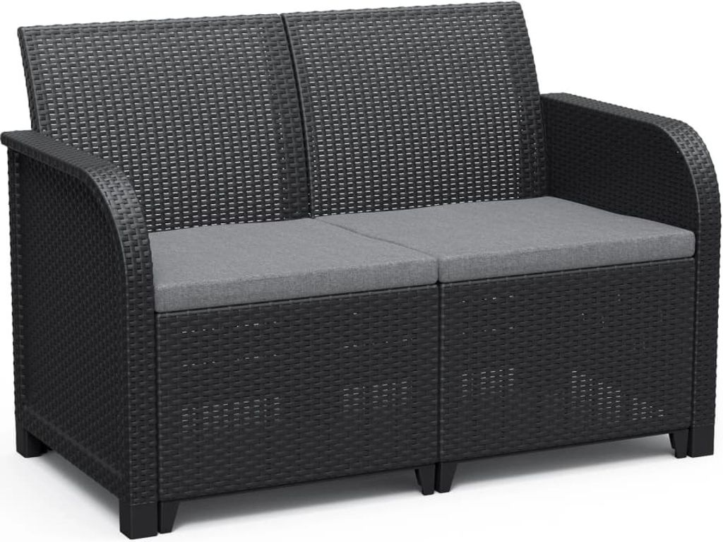 Keter Garden 2-Sitzer Sofa Rosalie Graphitgrau Produktbild 