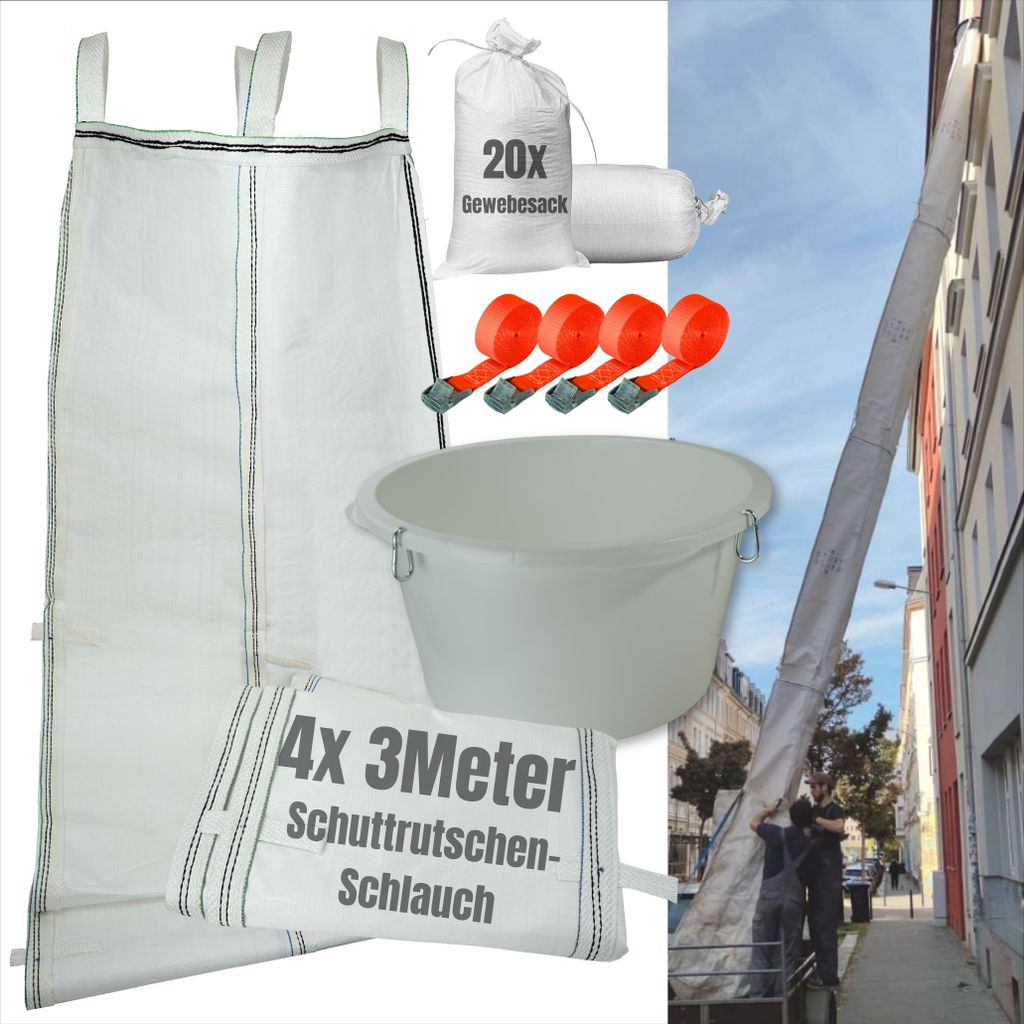 Žlab na suť 12 m | flexibilní hadice 4x 3 m, snadná Obrázek produktu 