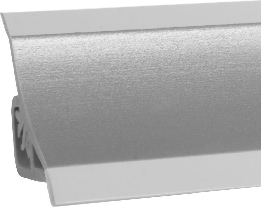 HOLZBRINK Küchenabschlussleiste Alu Satin Küchenleiste PVC Wandabschlussleiste Arbeitsplatten 23x23 mm 150 cm