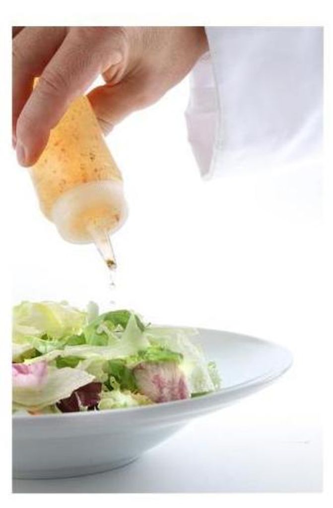 HENDI Spenderflaschen 3er-Set – 0,7 L, Transparent, PP/PE – Für Saucen, Ketchup, Öl – Mit Hygienischer Kappe