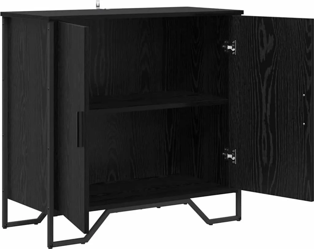Maison Exclusive Credenza Rovere Nero 78x35x74,5 cm | Mobiletto Madia - 5
