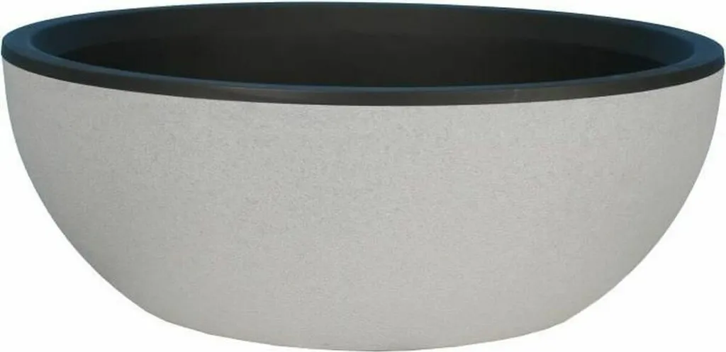 Pot Riviera 40cm Gris Clair pour Aménager Terrasse et Jardin Moderne