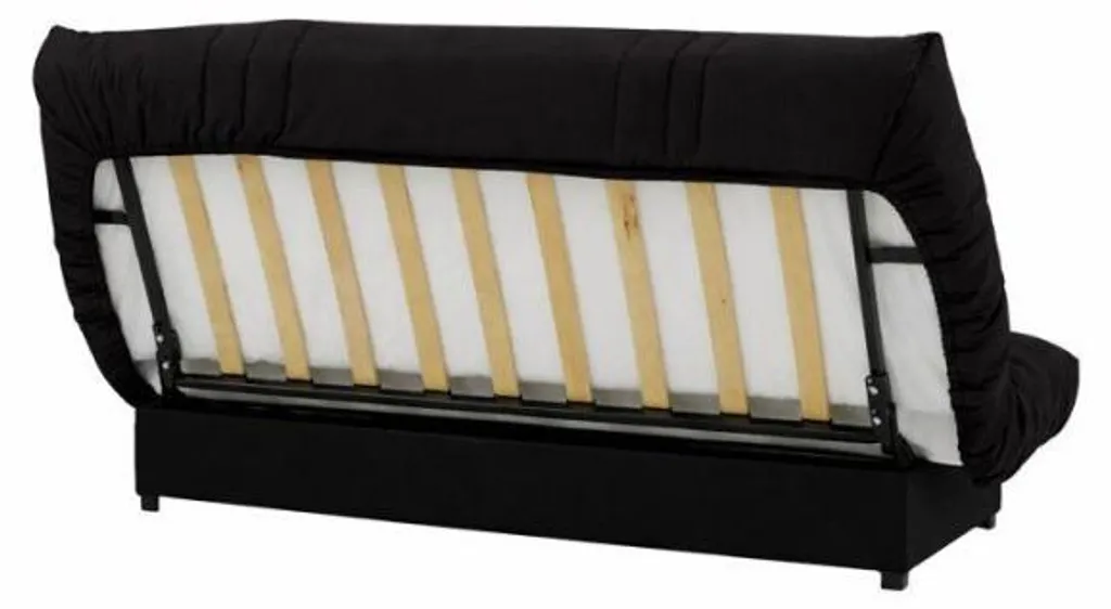 Lit d'appoint Canapé Clic-clac 3 Places PIXIE Noir pour Studio et Salon - 5