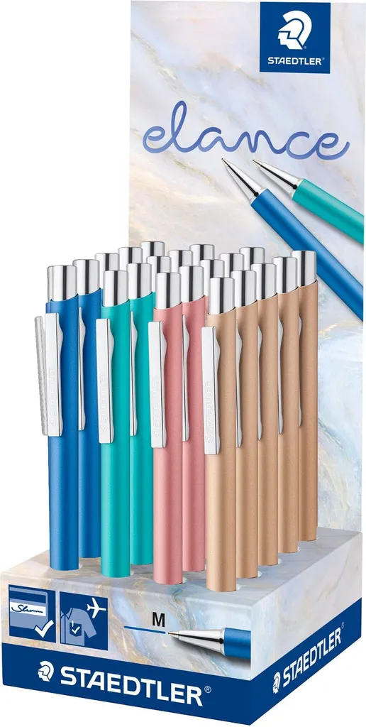 Staedtler elance Blu Penna a sfera retrattile a clip 20 pz