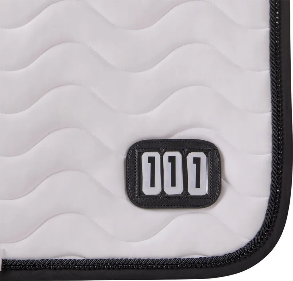 Tapis de selle concours chabraque QHP noir et blanc polyvalente