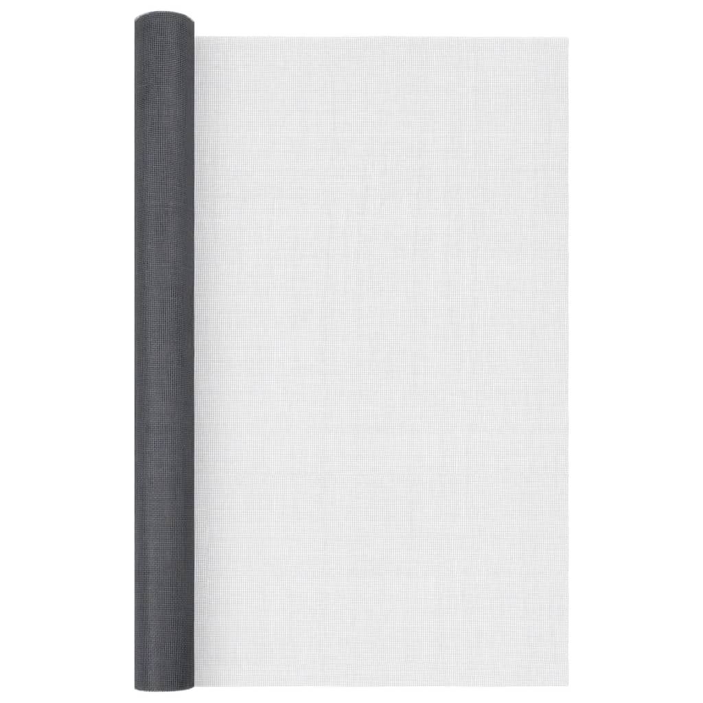 vidaXL Moustiquaire en fibre de verre 100x1000 cm Gris Image du produit 