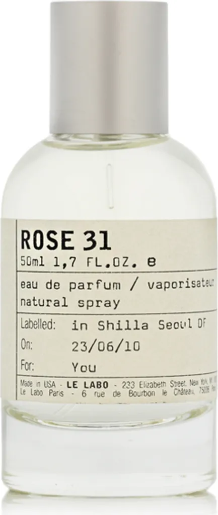 Parfum Durable Rose 31 Le Labo 50 ml - Finissez-en avec les Odeurs Fugaces