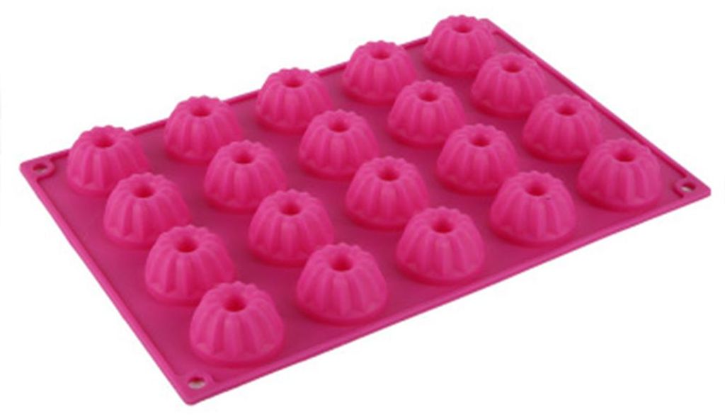 Mini Silikon Backform Blumenförmig, 20 Mulden, Produktbild 