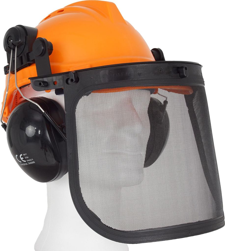 Forsthelm Forstschutzhelm mit Visier und Gehörschutz Schutzhelm 50-66 cm Sägehelm