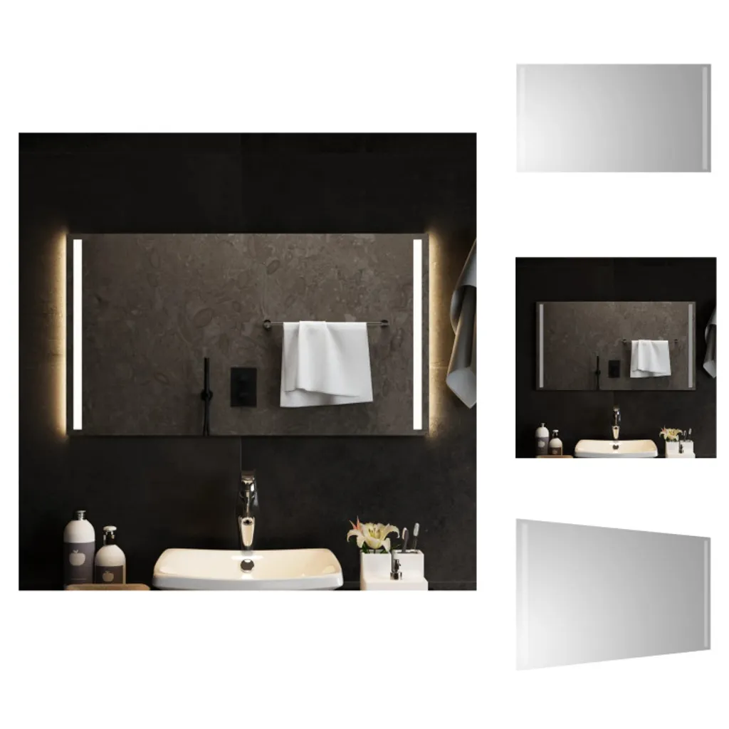 specchio da bagno vidaXL LED 90x50 cm - Specchio