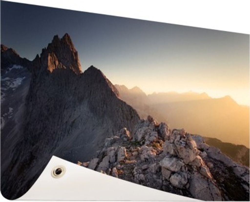 Gartenposter - 60x40 cm - Blick über die Berge  - Modernes Produktbild 