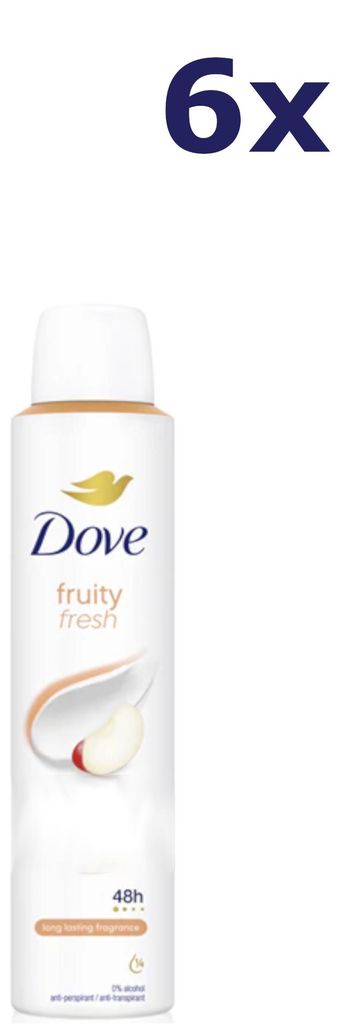 6x Dove Deo-Spray – 200 ml, fruchtig-frisch Produktbild 
