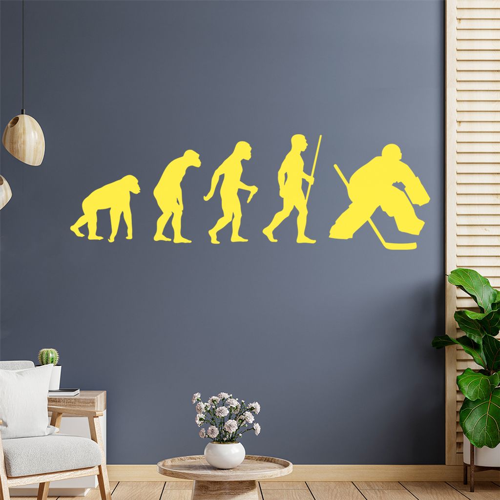 Eishockey Puck Evolution II Wandtattoo Wandaufkleber Wall Sticker - Dekoration, Küche, Wohnzimmer, Schlafzimmer, Badezimmer