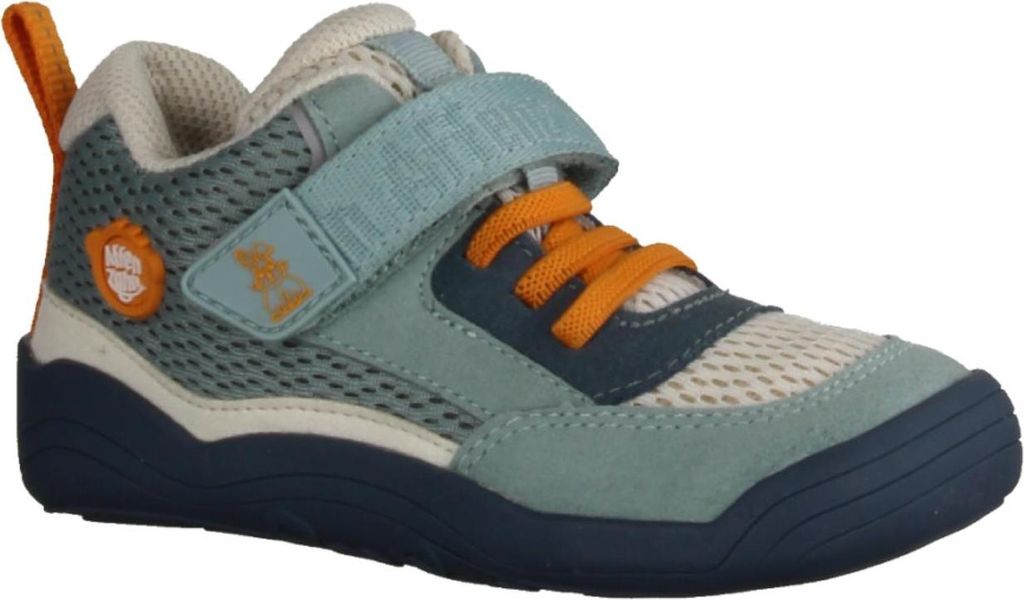 Affenzahn Cheerly Hase Kinderschuhe Halbschuhe Klett Barfußschuhe Grün Freizeit, Schuhgröße:26 EU