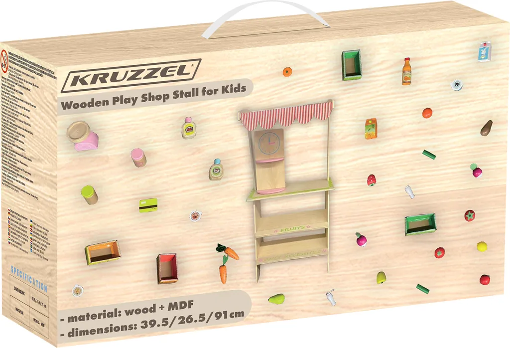 Jouet marchand bois stable et complet avec 25 accessoires pour enfant - 5
