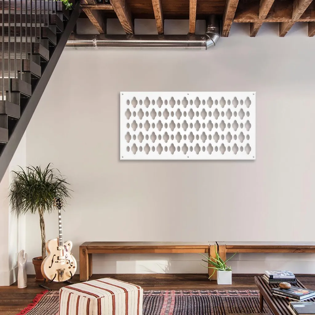 CLOUDS - Pannello in PVC traforato - Parasole 50x150 cm bianco - 2