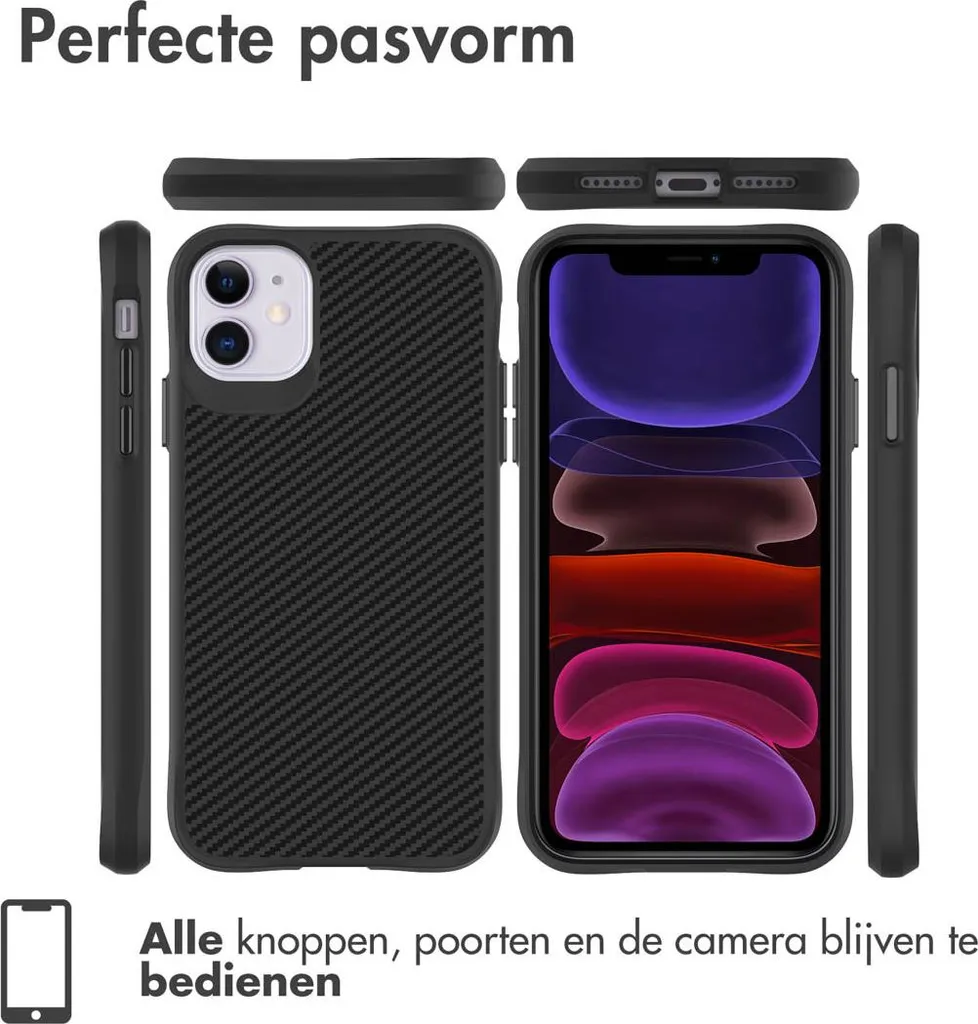 Custodia imoshion iPhone 11 Ibrida Carbonio - Massima Resistenza Nero - 14