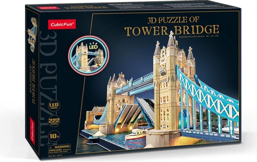 CUBICFUN Puzzle 3D lumineux Tower Bridge 222 pièces Image du produit 