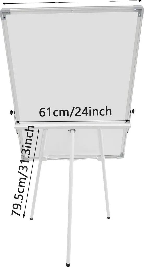 Lavagna magnetica, design portatile, regolabile in altezza, cavalletto bianco, 36*24 pollici