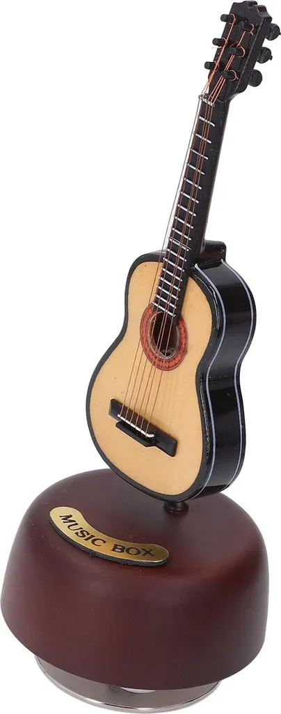 Boîte à musique Guitare acoustique en bois : Cadeau musical raffiné