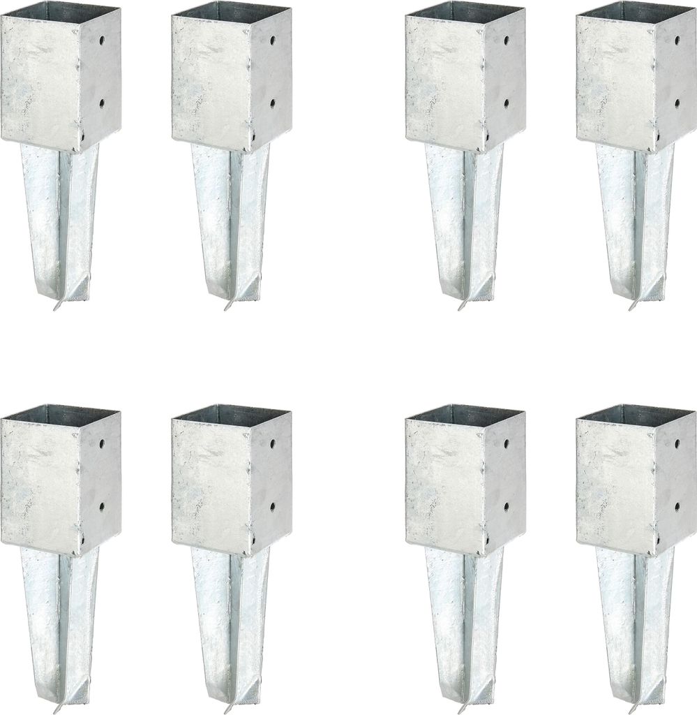Alberts 8 x Bodenhülse für Vierkantholzpfosten, 91x91 mm, Produktbild 