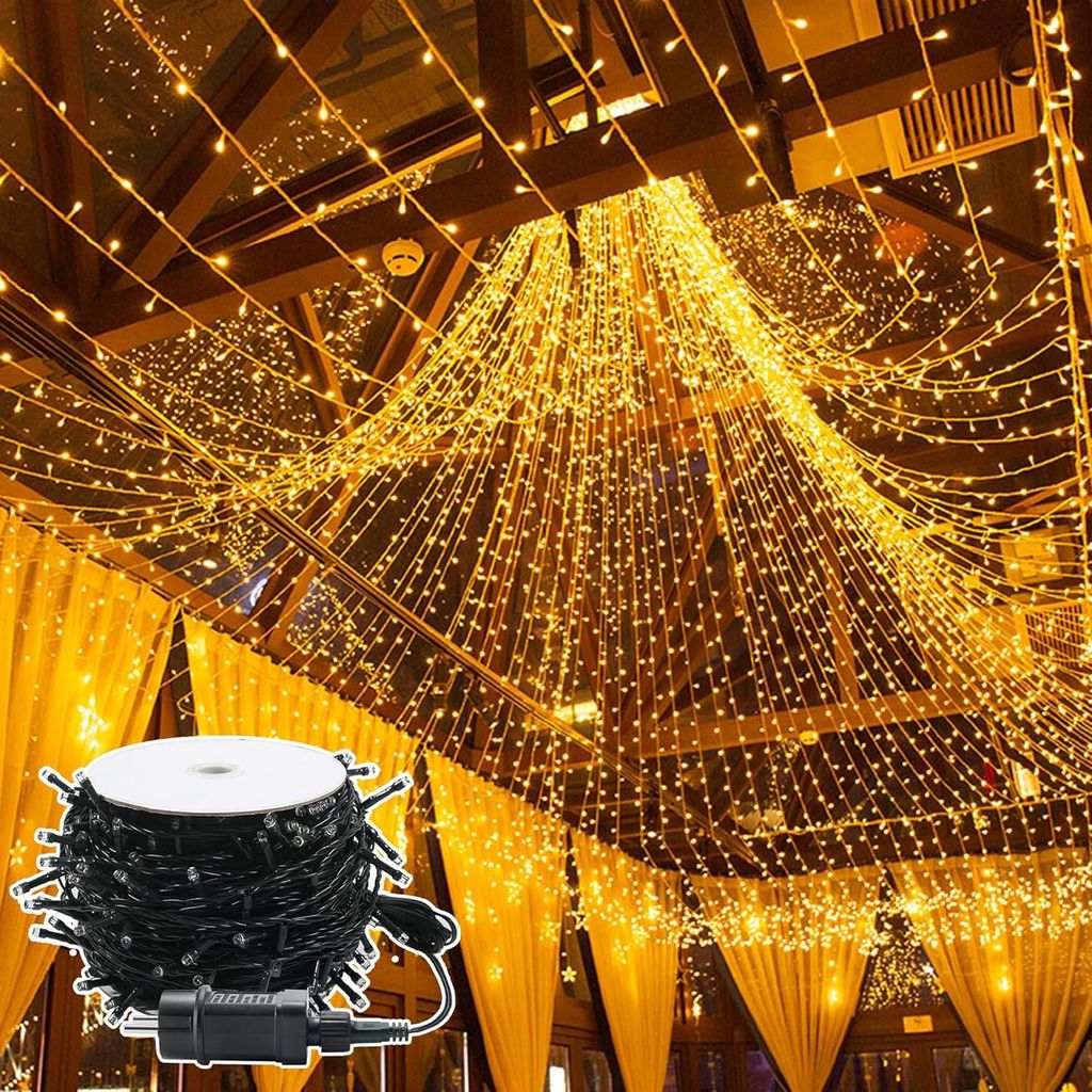 JOIEYOU 50m LED Lichterkette 500LEDs Lichtervorhang mit 8 Leuchtmodi Lichterketten Innen IP44 Weihnachtsbeleuchtung für Weihnachtsdeko Hochzeit Pa...
