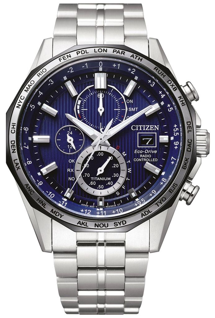 Citizen Uhr AT8218-81L FunkEco Drive Herrenuhr Titan Blaues Produktbild 