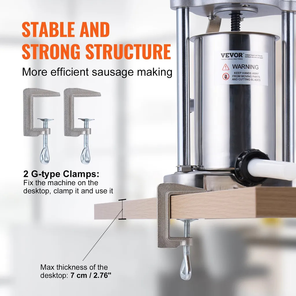 Macchina per Salsicce Manuale 2L Verticale | Inox 304 Professionale - 3