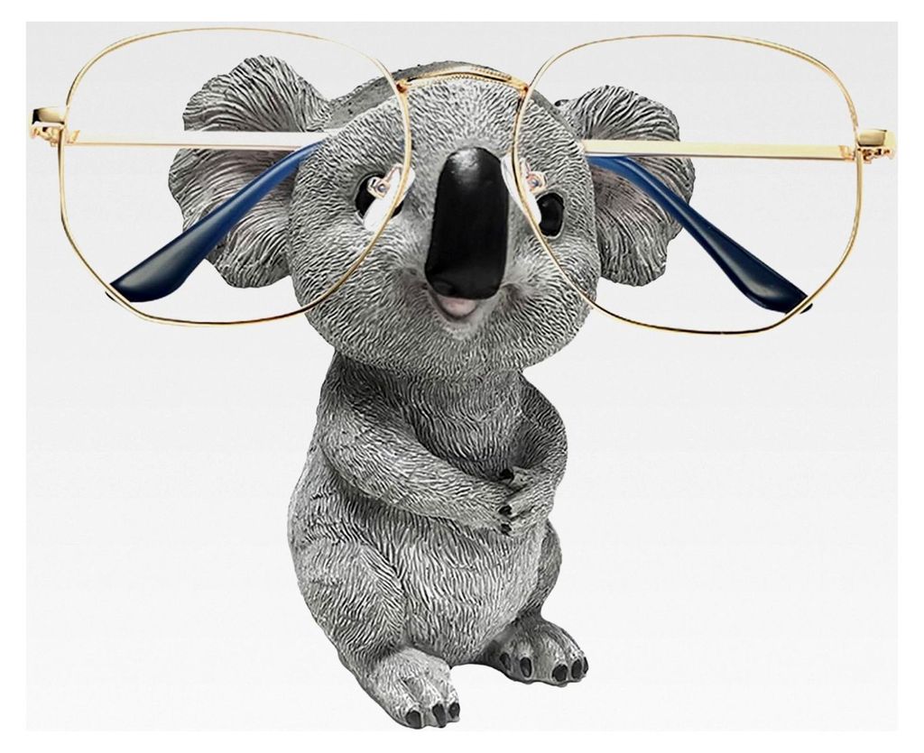 Koala-Brillenhalter, niedlicher Tier-Brillenhalter, Tier-Skulptur-Brillenhalter, lebendige Haltung und Ausdruck, Kunstharz-Cartoon-Figur, Wohnraumd...