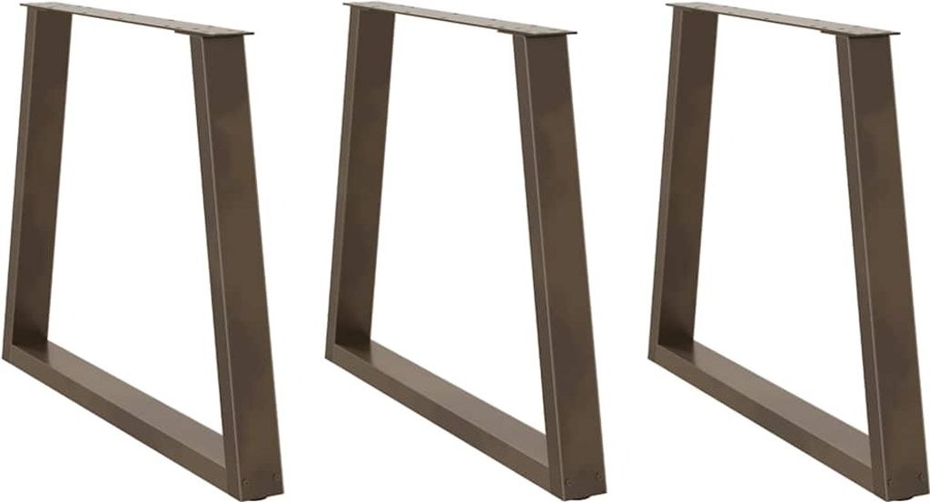 Esstischbeine V-Form 3 Stück Naturstahl 70x(72-73,3) cm Stahl