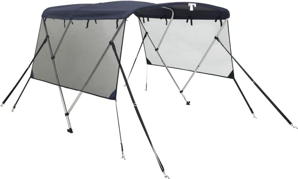 vidaXL 3-Bow Bimini-Top mit Mesh-Seitenteilen 183x(154-167)x137 cm
