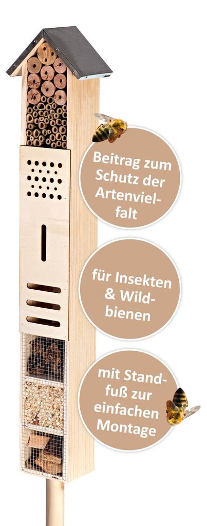 CULT at home Insektenhotel groß XXL stehend - Höhe 151 cm - Produktbild 
